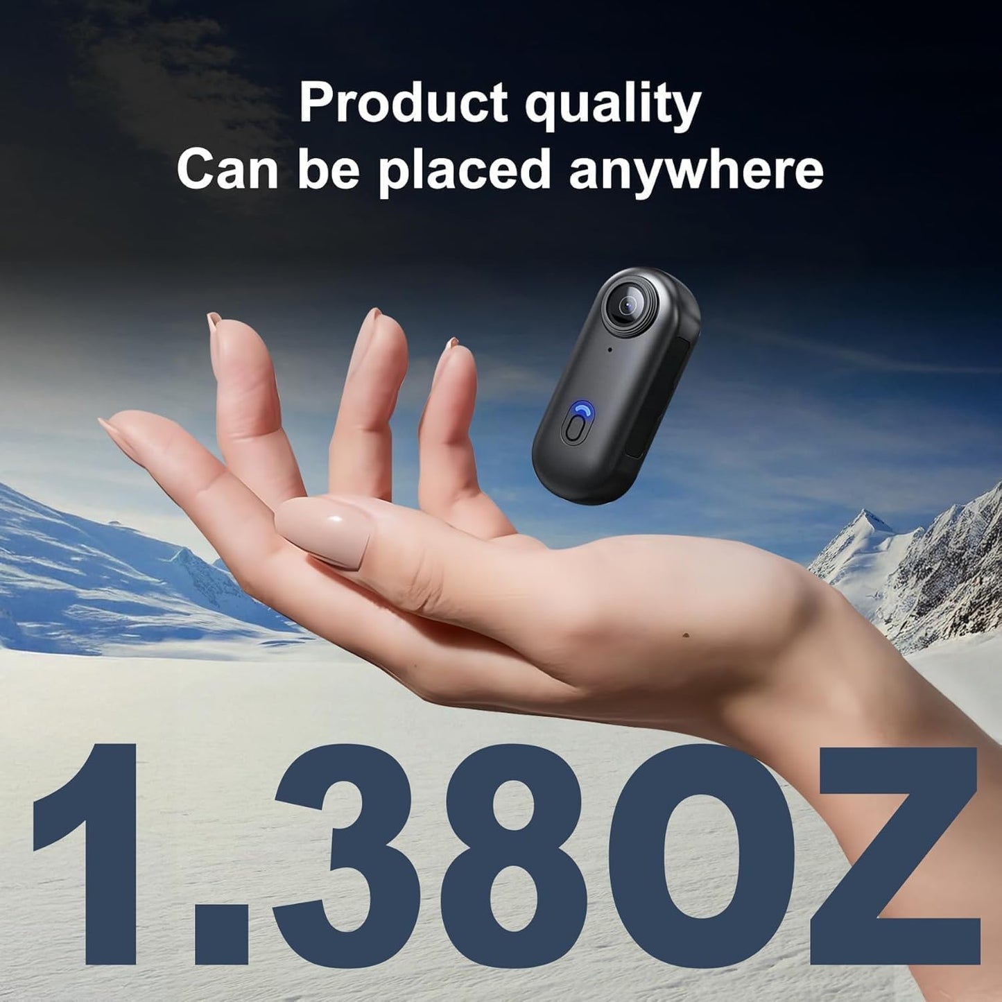 4K Mini Thumb Action Camera 64G Waterproof Magnetic Sport Camera with Helmet Bike Mount, Vlog Camera for Cycling Motorcycle Swimming（Black）