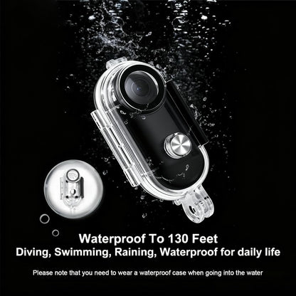 4K Mini Thumb Action Camera 64G Waterproof Magnetic Sport Camera with Helmet Bike Mount, Vlog Camera for Cycling Motorcycle Swimming（Black）