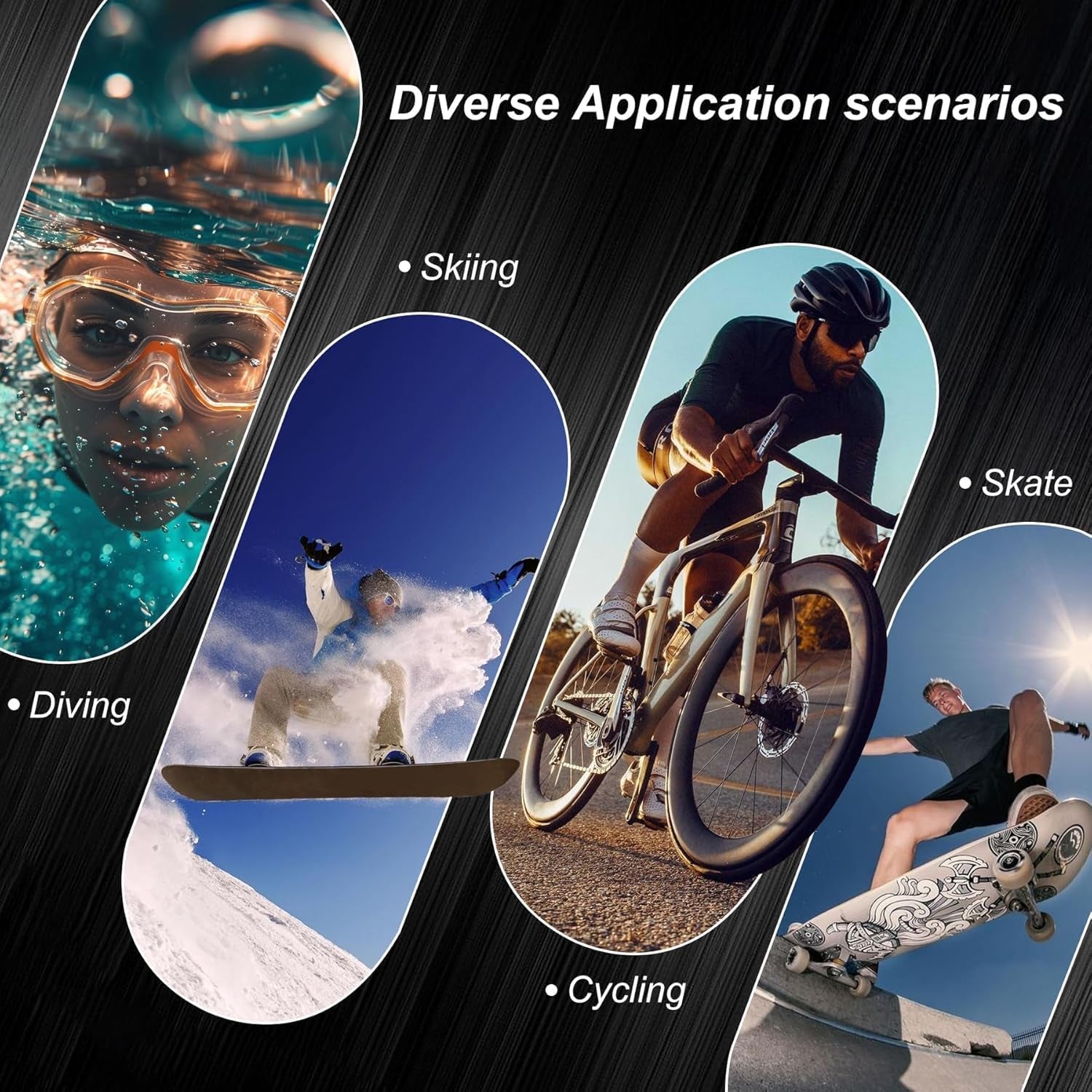 4K Mini Thumb Action Camera 64G Waterproof Magnetic Sport Camera with Helmet Bike Mount, Vlog Camera for Cycling Motorcycle Swimming（Black）