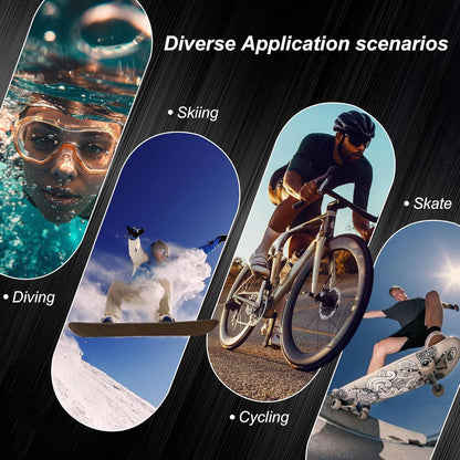 4K Mini Thumb Action Camera 64G Waterproof Magnetic Sport Camera with Helmet Bike Mount, Vlog Camera for Cycling Motorcycle Swimming（Black）